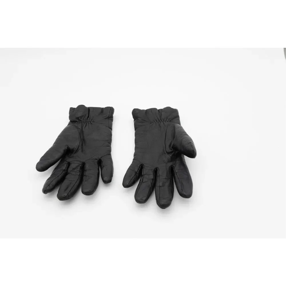 Vintage Fownes Black Leather Thinsulate Gloves Women’s Size 7 Made in Philippine